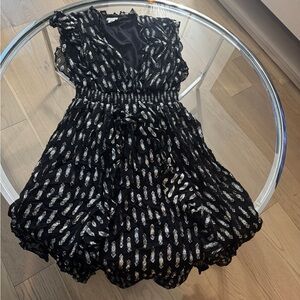 Black and Silver Patterned Dress